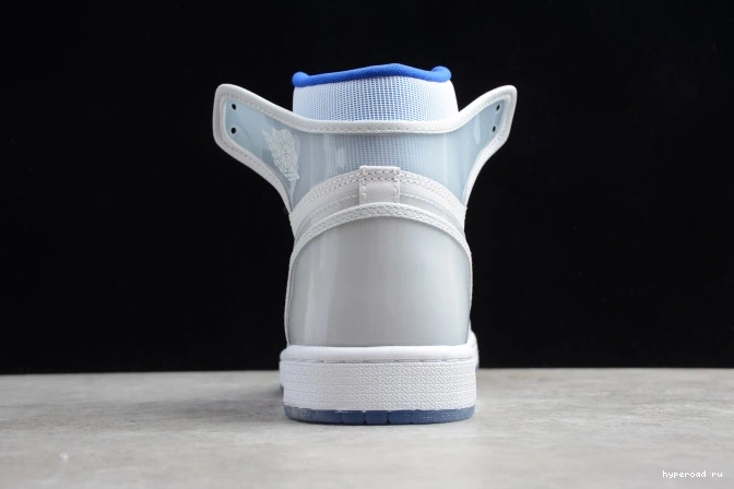 Zoom High CK6637-104 Retro Blue Air Jordan 1 White Racer 0709